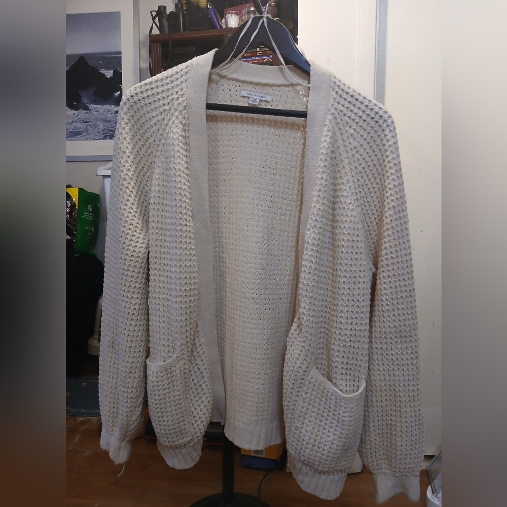 American Eagle Outfitters Cream Sweater